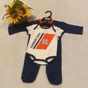 NEW TINY TROOPER Baby 0-3M 100% Cotton Two Piece Coast Guard Outfits